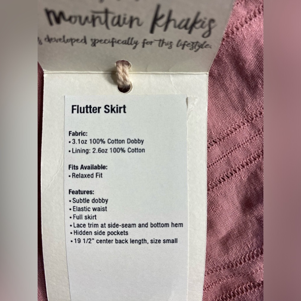 Mountain Khakis flutter cotton dobby skirt size s NWT perfect for spring - Picture 7 of 8